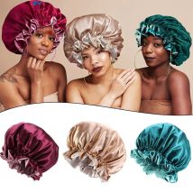 Silk Satin Bonnet For Lady Sleep Cap Headwrap Hat Hair Wrap Cap Head Cover Bonnet Hat Satin Sleep Cap Adjustable Sleep Night Cap