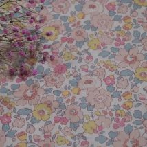 New Betsy Floral 80S Tissun liberty Cotton Poplin Fabric For Kids Baby Sewing Cloth Dresses Skirt DIY Printed 0.5M Designer
