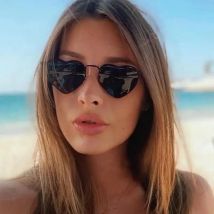 Women Polarized Heart Sunglasses Woman Men Fashion Lovely Style Design Vintage Metal Frame Sun glasses Shades for Ladies oculos