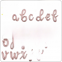 18 inch Love Balloon Rose Gold Letter Banner Writing Script Handwriting lowercase Foil Decorations Valentines Wedding Balloon