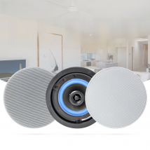 Herdio 4'' 160W Flush Mount 2 Way Full Range In Wall Bluetooth Ceiling Speakers Great For Kitchen Bedroom Covered Porches A Pair