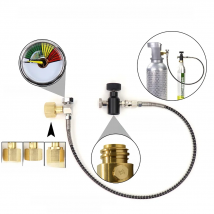NEW Soda Water Stream CO2 Cylinder Refill Station Adaptor With Hose On/Off Adapter and W21.8-14(DIN 477) Or CGA320 Connector