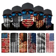 Fast Delivery Factory Wholesaleprice Multifunctional Custom Print Headwear Seamless American Flag Bandana Top Face Shiled