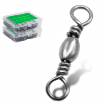 50pcs/1Box Stainless Steel Fishing Ball Bearing Rolling Swivel Barrel Sea Fish Hooks Lure Line Connector Goods For Fishing