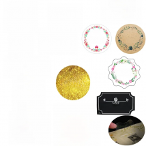 LBSISI Life Custom Stickers,Print Logo,Personalized Transparent,Kraft Paper,Plastic Labels Baking Christmas Decoration For Bags