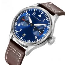 Luxury Brands PETER LEE Automatic Movement Mechanical Pilot Watches For Man Elegant Luminous Aviator Leather Male Gifts Watch