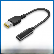 15cm 65W USB C PD Type C Female to Square Slim Tip Power Charging Cable for -Lenovo Thinkpad E440 E450 E550 E560 T430 T440S