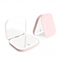 Compact Mirror with Lights, 1X/2X Magnification Portable Folding Handheld Small Pocket LED Travel Makeup Mirror for Gift, Purse
