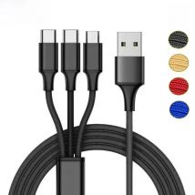 MVQF Multi Usb Port 3In1 Micro USB Type C Charger Cable Multiple Usb Charging Cord Usbc Mobile Phone Wire for Iphone Samsung S10