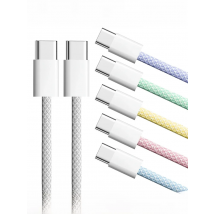 USB-C to Type C Color Cable For Apple iPhone 15 PD 60W Fast Charging For Huawei Xiaomi Samsung Type C Weaving Cable Accessories