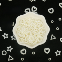 100pcs 10mm Flat Beads Heart Star Shape Beads Craft Imitation Pearls Flatback For Art Scrapbooking Decoration DIY Jewelry Making