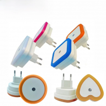 Mini LED Night Light EU/US Plug in Dusk to Dawn Sensor Wall Nights Lamp Square for Bedroom Hallway Stairs Corridor 110V 220V