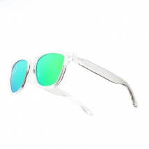 DOKLY Unisex Clear Frame Green Lens Sunglasses Mirror Oculos Sun Glasses Gafas De Sol Fashion Sunglasses Women Eyewear