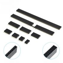 10PCS 2/3/4/5/6/7/8/10/12/16/20/40 Pin Single Row Straight Pin Female Header 2.54MM Pitch Connector Socket 2P/3P/4P/16P/20P/40P
