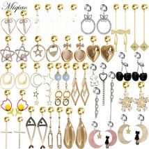 Miqiao 2pcs Hot Selling Small Fresh Cherry Five-pointed Star Tulip Pendant Ear Piercing Body Piercing Jewelry