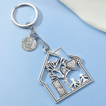 Family Keychain Dad Mom Child Love House Key Ring Kinship Key Chains For Women Men Handbag Accessorie Handmade Jewelry Gifts