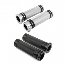 1" Black CNC Aluminum Handlebar Hand Grips For Harley Touring Road King Glide Sportster 883 1200 XL XR Dyna Fatboy Softail VRSC