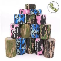 4.8m Camouflage Elastic Wrap Tape Self-Adhesive Sports Protector Bandage for Ankle Knee Finger Arm - Hunt Disguise Bands