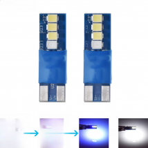 Pair T10 5W5 LED Car Bulb Change Color Blue To White W5W 194 168 Interior Dome Map Reading Light 3030 8SMD Auto Styling 12V Lamp
