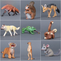 Simulation Wild Animals Zoo Wolf Monkey Fox Chameleon Pangolin Squirrel Chinchilla Donkey Sloth Model  Figures ​Educational toys