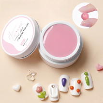 CHUNSHU Non Stick Hand Extension Gel Nail Polish Solid Gels Soak Off 3D Carving Shaping For Nail Art Manicure Design DIY Pink 15