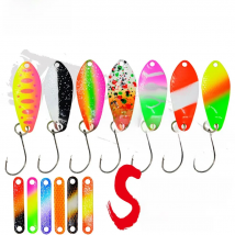 WALK FISH Mix Color 2g 2.3g 3g 5g Fishing Spoon Lure Swim Bait Isca Artificial Trout Lure Pesca Fishing Leurre Truite Spoons