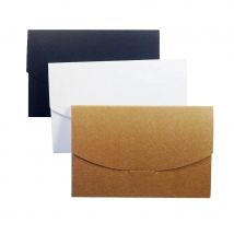 10PCS White cowhide black blank folding postcard packaging box 16*10.5cm  package bagchrismas