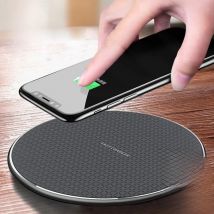 15W Wireless Charger Fast Charging Pad for Samsung S20 S10 Note 20 10+ S9 iPhone 11 12 Pro Xs Max X 8 Metal Wireless Charge Dock