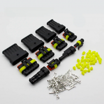 5 Kits Flame retardancy 1P 2P 3P 4P 5P 6P way Sealed waterproof automotive Wire Connector Plug Car Motorcycle HID auto connector