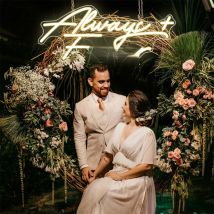 Always Forever LED Neon Sign Room Wall Decor Wedding Light for Engagement Birthday Wedding Party Gift USB Powered Neon LED Signs