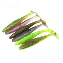 MUKUN 8PCS TPE Floating Fishing Soft Lure 2.3g/85mm Wobblers Swimbait Silicone Baits Bass Perch Lure Artifical Bait Tackle