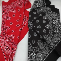 68*68cm 100% Cotton Black Red Hip-Hop Paisley Bandanas Scarf Punk Skull Bandana Headband Wrap Scarf For Men/Women