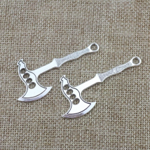 5pcs/Lot 28x58mm Antique Silver Color Long Axe Charms Pendant For Jewelry Making DIY Jewelry Findings