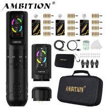 Ambition Seher Kit penna per macchinetta per tatuaggi wireless 2.2-4.2mm Corsa regolabile Capacità 2400mAh Batteria Forte alimentazione motore coreless