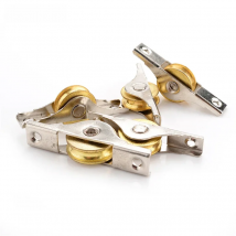 4PCS NAIERDI Sliding Door Roller Cabinet Copper Caster Wheel Pulley Runners For Wardrobe Window Furniture Hardware
