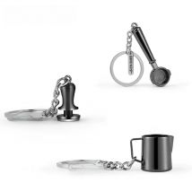 MHW-3BOMBER Key Ring Coffee Accessories Milk Pitcher Espresso Tamper Mini Souvenir Key Chain Chic Home Barista Birthday Gift