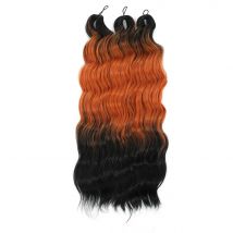Anna 24Inch 300g/pack Orange Synthetic Loose Wave Crochet Hair Extension 3Pcs/lot Ombre Brown Deep Wave Braiding Hair Extensions