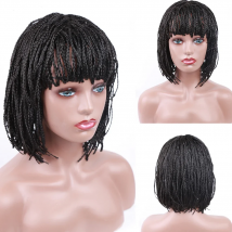 Amir Bob Wig Synthetic Braiding Hair for African Braids Short Wig With Bangs 3S Braided Wigs Cosplay Women's Wig