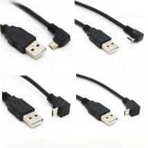Up & Down & Left & Right Angled 90 Degree USB Micro USB Male to USB male Data Charge connector Cable 25cm 50cm for Tablet 5m 1m