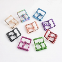 5pcs Ivoduff Various Size Locking buckle For Leather, Metal Pin Buckle With Lock,Locking Tongue Roller Buckle in
