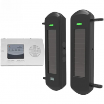 HTZSAFE Solar Beam Sensor Driveway Alarm System-800 Meters Wireless Range-100 Meters Sensor Range-DIY Home Security Alerts