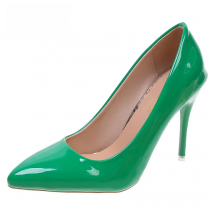 Aphixta 2023 Green Super High 3.94inch Stiletto Heels Women's Pumps Thin Heels Pointed Toe Colorful Patent Leather Office Shoes