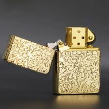 ZORRO 902  Five-face Carving Constantine Cross Brass Kerosene  Lighter