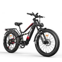 Das CLEYTRO ES7 Elektrofahrrad ist mit einem 750W-Motor und einem 48V 18AH-Akku ausgestattet, was eine Reichweite von 45-90 Kilometern bietet. Schwarz