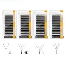 NAGARAKU Automatic Flowering W Shape  Bloom 3D 4D 5D 6D Premade Fans Eyelash Extensions Natural Soft Light Full Dense