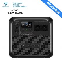 【Ricondizionato】 Spina UE BLUETTI Centrale elettrica portatile AC180 1152Wh LiFePO4 Batteria di backup Presa CA da 1800 W. per il campeggio fuori rete