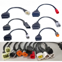 12type EFI Motorcycle 3Pin 4Pin 6PIN OBD Cable for Kawasaki KTM Suzuki Harley 4P 6P Plug for Yamaha Honda to OBD2 16PIN Adapter