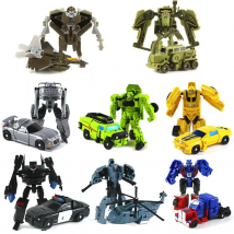 Mini Deformation Robocar Transformation Robot Car Aircraft Action Figure Toys Classic Model  for Boy