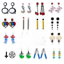 YAOLOGE New Cartoon Funny Geometric Acrylic Drop Earrings For Women Fashion Trendy Girls Party Jewelry Gifts Wholesale 2022