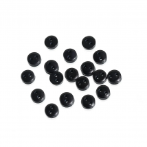 DoreenBeads Resin Sewing Scrapbooking Buttons Round Black 2 Holes 6mm( 2/8") Dia, 200 PCs